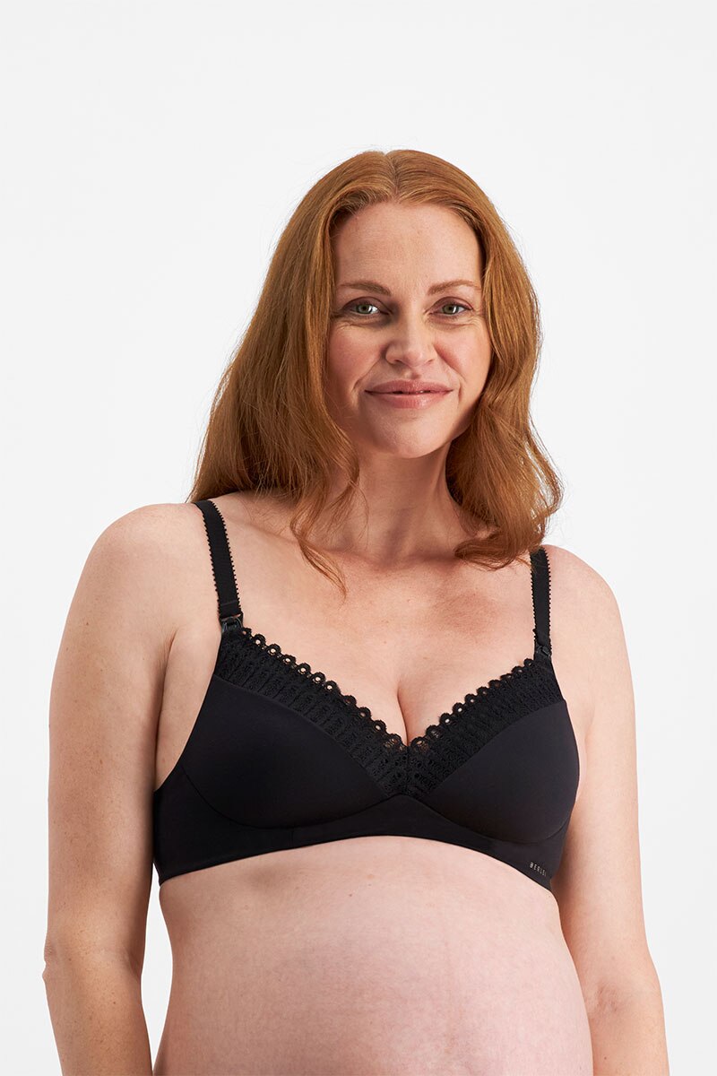 Berlei Life Maternity Active Wire-free Crop Top Bra - Black - Curvy Bras